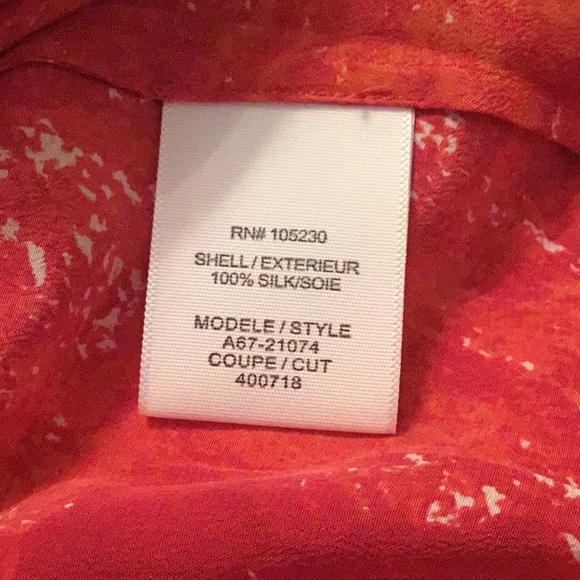 Joie Red Silk Sleeveless Top - Picture 6 of 6